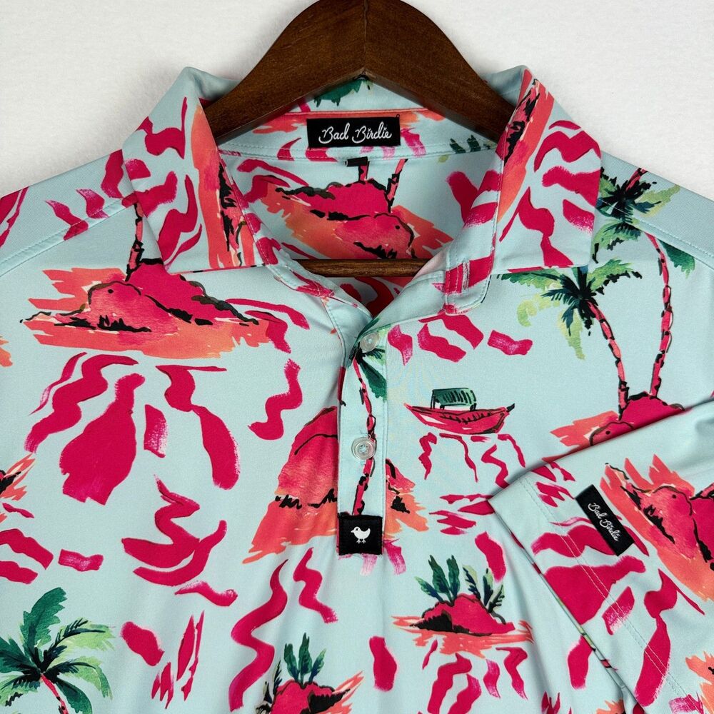 Bad Birdie Tropical Golf Polo Large